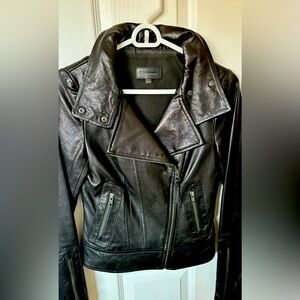 Mackage Black Leather Moto Jacket